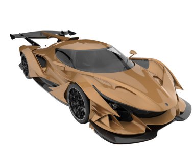 Sport car isolated on white background. 3d rendering - illustration