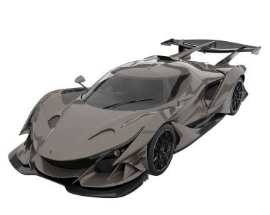 Sport car isolated on white background. 3d rendering - illustration