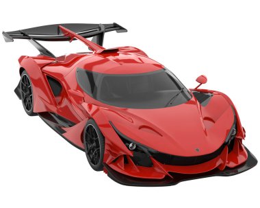Sport car isolated on white background. 3d rendering - illustration