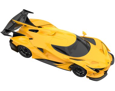 Sport car isolated on white background. 3d rendering - illustration