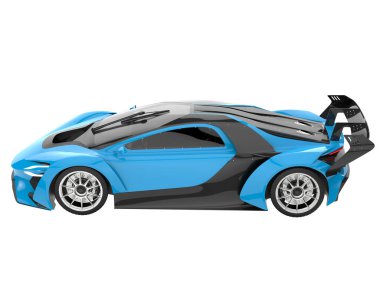 Sport car isolated on white background. 3d rendering - illustration