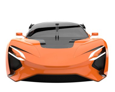 Sport car isolated on white background. 3d rendering - illustration