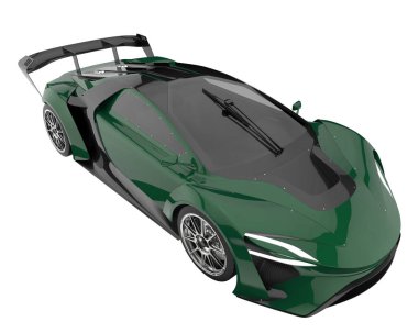 Sport car isolated on white background. 3d rendering - illustration