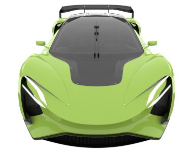 Sport car isolated on white background. 3d rendering - illustration