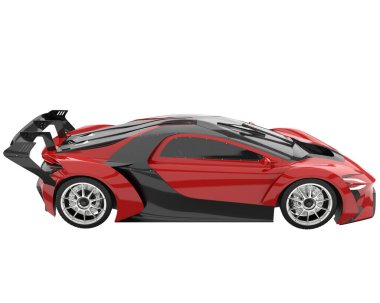Sport car isolated on white background. 3d rendering - illustration