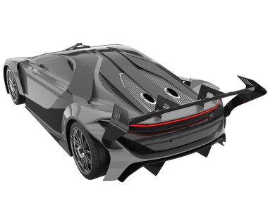 Sport car isolated on white background. 3d rendering - illustration