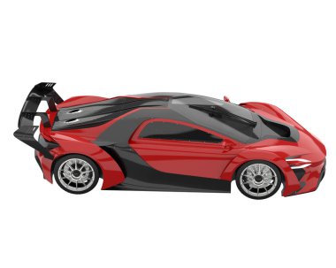 Sport car isolated on white background. 3d rendering - illustration