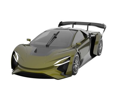 Sport car isolated on white background. 3d rendering - illustration
