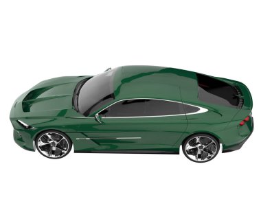 Sport car isolated on white background. 3d rendering - illustration