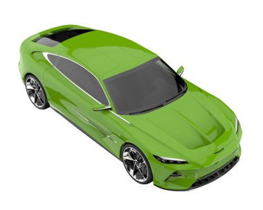 Sport car isolated on white background. 3d rendering - illustration