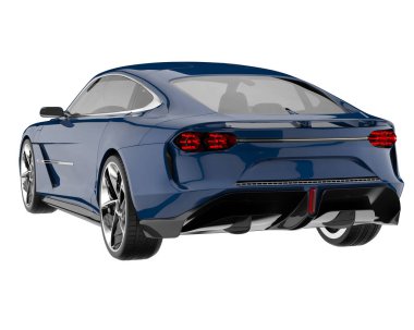 Sport car isolated on white background. 3d rendering - illustration