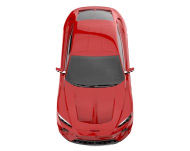 Sport car isolated on white background. 3d rendering - illustration