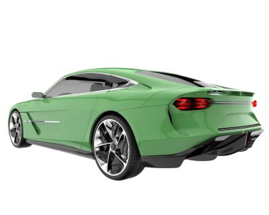 Sport car isolated on white background. 3d rendering - illustration