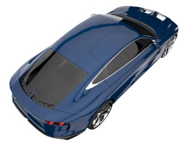 Sport car isolated on white background. 3d rendering - illustration