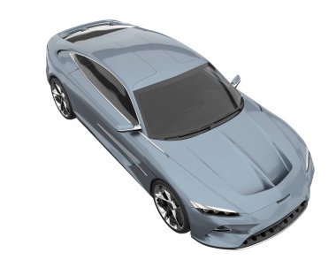 Sport car isolated on white background. 3d rendering - illustration