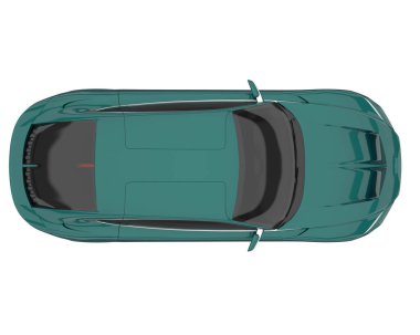 Sport car isolated on white background. 3d rendering - illustration