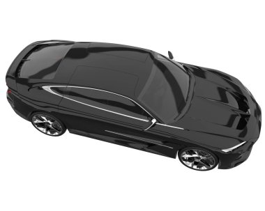 Sport car isolated on white background. 3d rendering - illustration