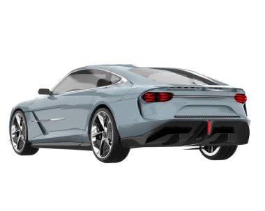 Sport car isolated on white background. 3d rendering - illustration