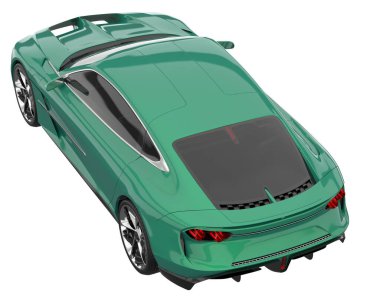 Sport car isolated on white background. 3d rendering - illustration