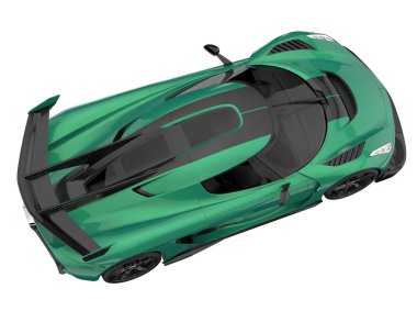 Sport car isolated on white background. 3d rendering - illustration