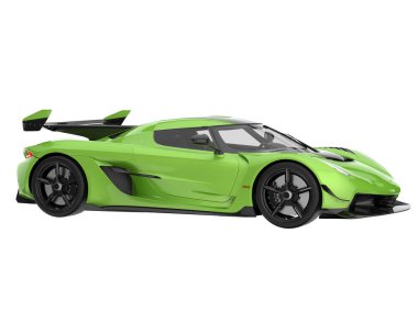 Sport car isolated on white background. 3d rendering - illustration