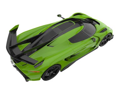 Sport car isolated on white background. 3d rendering - illustration
