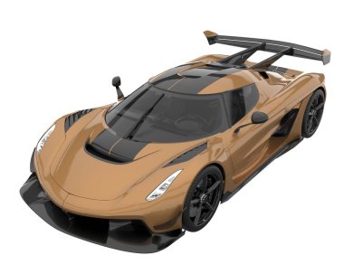 Sport car isolated on white background. 3d rendering - illustration