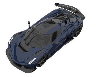 Sport car isolated on white background. 3d rendering - illustration