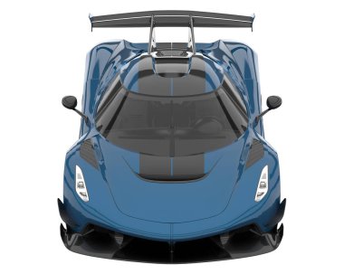 Sport car isolated on white background. 3d rendering - illustration