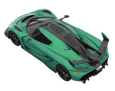 Sport car isolated on white background. 3d rendering - illustration