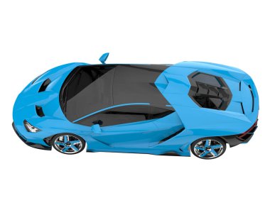 Sport car isolated on white background. 3d rendering - illustration