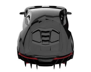 Sport car isolated on white background. 3d rendering - illustration