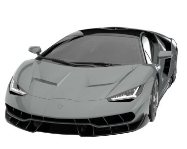 Sport car isolated on white background. 3d rendering - illustration