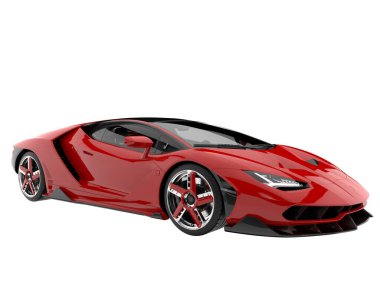 Sport car isolated on white background. 3d rendering - illustration