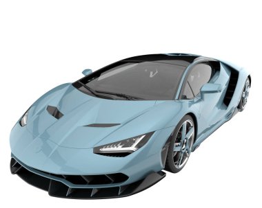Sport car isolated on white background. 3d rendering - illustration