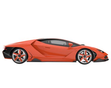 Sport car isolated on white background. 3d rendering - illustration
