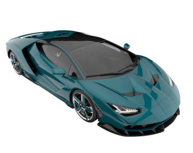 Sport car isolated on white background. 3d rendering - illustration