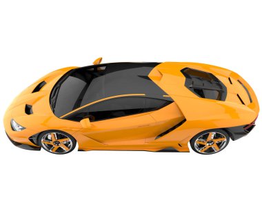 Sport car isolated on white background. 3d rendering - illustration