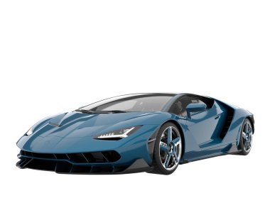 Sport car isolated on white background. 3d rendering - illustration