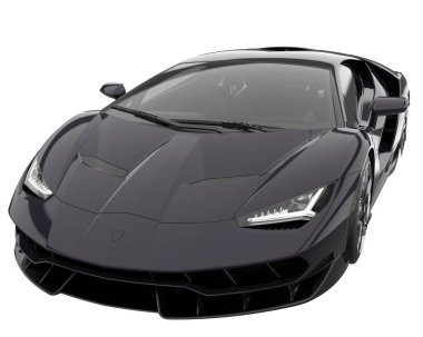 Sport car isolated on white background. 3d rendering - illustration