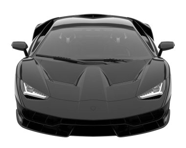 Sport car isolated on white background. 3d rendering - illustration