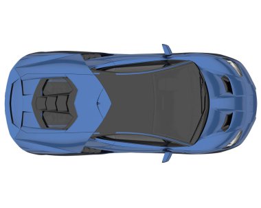 Sport car isolated on white background. 3d rendering - illustration