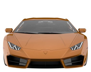 Sport car isolated on white background. 3d rendering - illustration