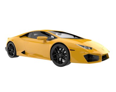 Sport car isolated on white background. 3d rendering - illustration
