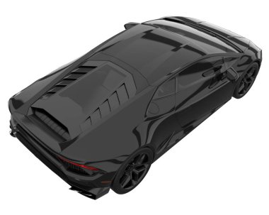 Sport car isolated on white background. 3d rendering - illustration