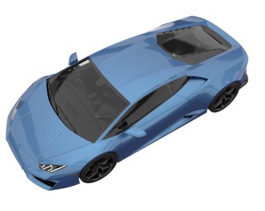 Sport car isolated on white background. 3d rendering - illustration