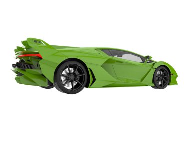 Sport car isolated on white background. 3d rendering - illustration