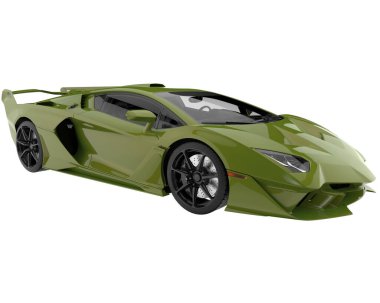 Sport car isolated on white background. 3d rendering - illustration