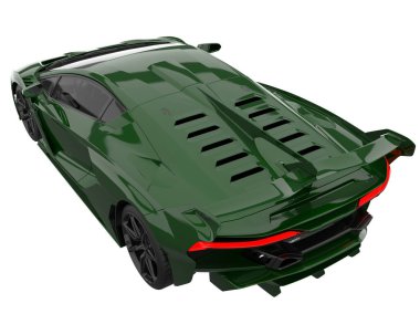 Sport car isolated on white background. 3d rendering - illustration