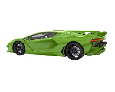 Sport car isolated on white background. 3d rendering - illustration